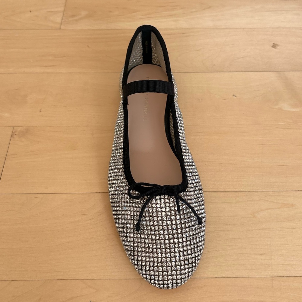 Loeffler Randall Leonie Crystal Mesh Mary Jane Flats